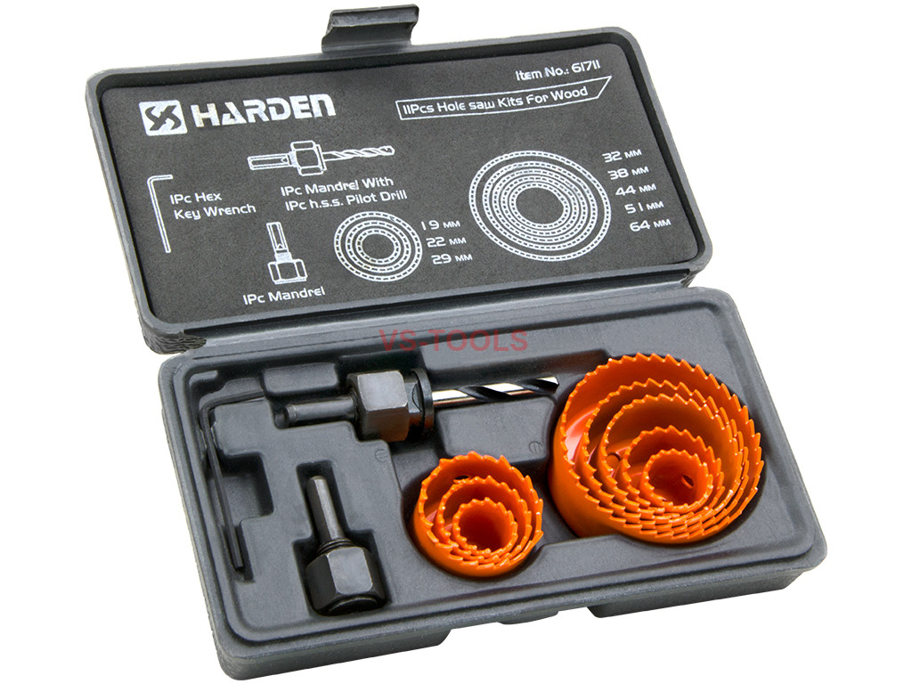 11pcs Hole Saw Pilot Drill Bit Kits for Wood Drywall Plywood